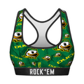 Women's Sports Bra - Oregon Ducks - Logo All-Over by Rock 'Em Socks