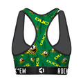 Women's Sports Bra - Oregon Ducks - Logo All-Over by Rock 'Em Socks