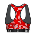 Women's Sports Bra - Ohio State Buckeyes - Logo All-Over by Rock 'Em Socks