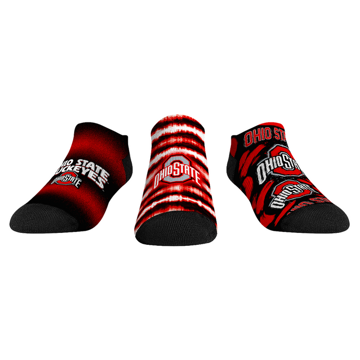 Ohio State Buckeyes - Low Cut - Make Some Noise (3-Pack) by Rock 'Em Socks