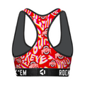 Women's Sports Bra - Ohio State Buckeyes - Twisted Wordmark by Rock 'Em Socks