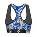 Women's Sports Bra - Pittsburgh Panthers - Twisted Wordmark by Rock 'Em Socks