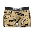 Women's Boy Shorts - Purdue Boilermakers - Logo All-Over by Rock 'Em Socks