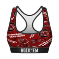 Women's Sports Bra - South Carolina Gamecocks - Logo All-Over by Rock 'Em Socks
