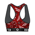 Women's Sports Bra - South Carolina Gamecocks - Logo All-Over by Rock 'Em Socks