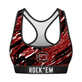 Women's Sports Bra - South Carolina Gamecocks - Retro Paint by Rock 'Em Socks