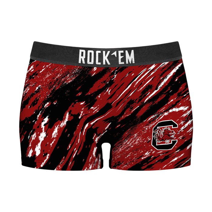 Women's Boy Shorts - South Carolina Gamecocks - Retro Paint by Rock 'Em Socks