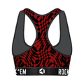Women's Sports Bra - South Carolina Gamecocks - Wavy Checkers by Rock 'Em Socks
