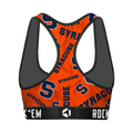Women's Sports Bra - Syracuse Orange - Logo All-Over by Rock 'Em Socks