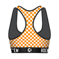 Women's Sports Bra - Tennessee Volunteers - Full Checkerboard by Rock 'Em Socks