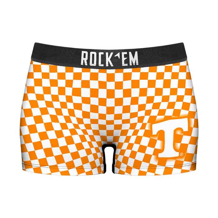 Women's Boy Shorts - Tennessee Volunteers - Full Checkerboard by Rock 'Em Socks