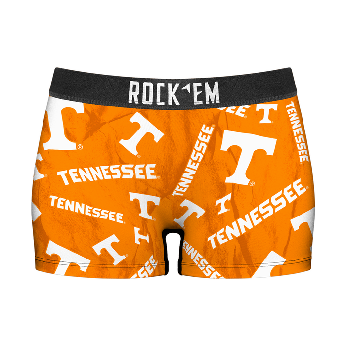 Women's Boy Shorts - Tennessee Volunteers - Logo All-Over by Rock 'Em Socks