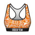 Women's Sports Bra - Texas Longhorns - Twisted Wordmark by Rock 'Em Socks