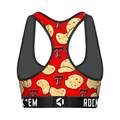 Women's Sports Bra - Texas Tech Red Raiders - Tortillas All-Over by Rock 'Em Socks
