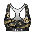 Women's Sports Bra - UCF Knights - Logo All-Over by Rock 'Em Socks