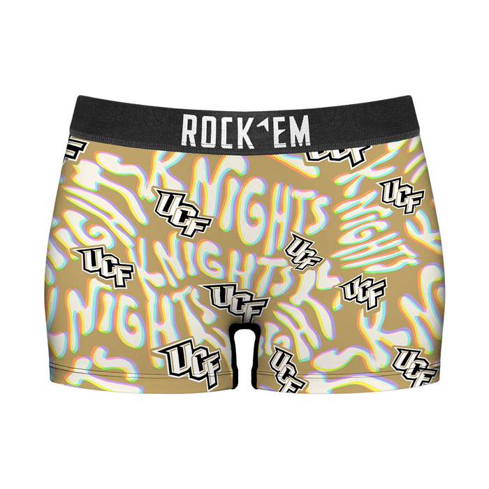 Women's Boy Shorts - UCF Knights - Twisted Wordmark by Rock 'Em Socks
