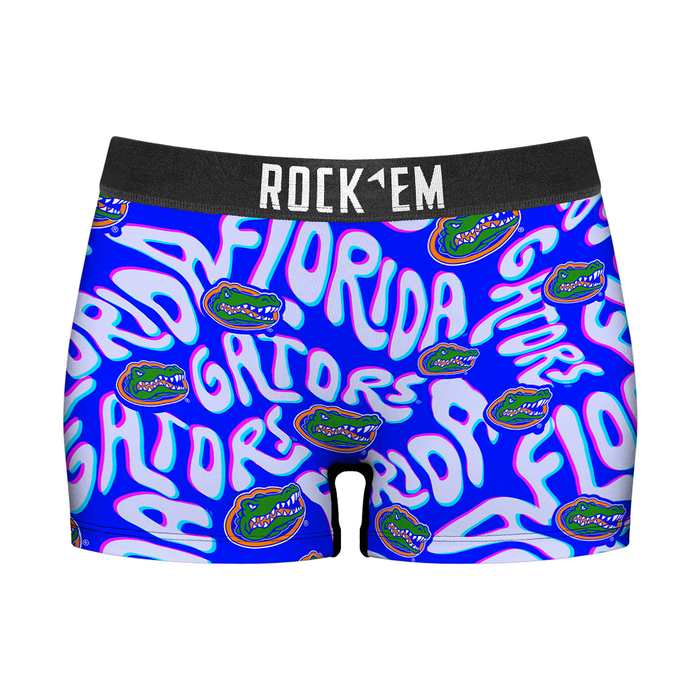 Women's Boy Shorts - Florida Gators - Twisted Wordmark by Rock 'Em Socks