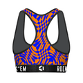 Women's Sports Bra - Florida Gators - Wavy Checkers by Rock 'Em Socks