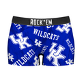 Women's Boy Shorts - Kentucky Wildcats - Logo All-Over by Rock 'Em Socks