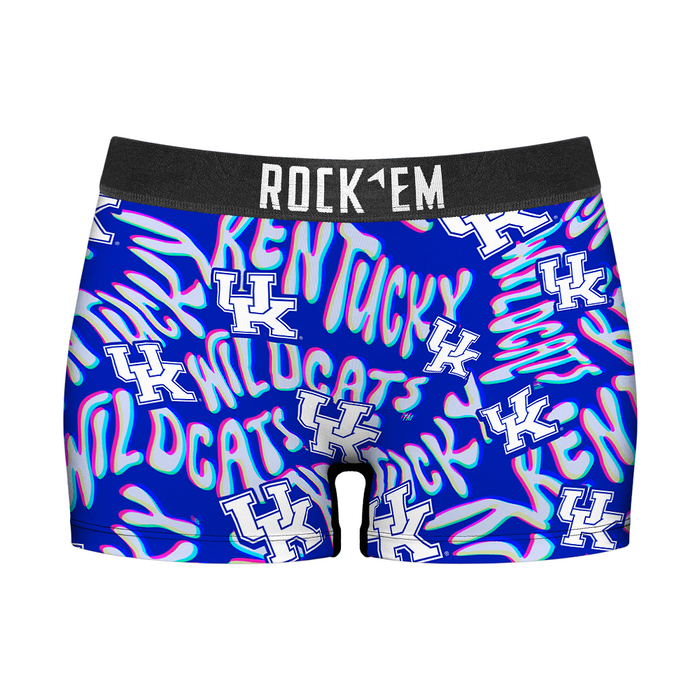 Women's Boy Shorts - Kentucky Wildcats - Twisted Wordmark by Rock 'Em Socks
