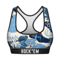 Women's Sports Bra - North Carolina Tar Heels - Graffiti by Rock 'Em Socks