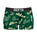 Women's Boy Shorts - USF Bulls - Logo All-Over by Rock 'Em Socks
