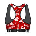 Women's Sports Bra - Utah Utes - Logo All-Over by Rock 'Em Socks