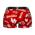 Women's Boy Shorts - Utah Utes - Logo All-Over by Rock 'Em Socks