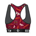 Women's Sports Bra - Virginia Tech Hokies - Logo All-Over by Rock 'Em Socks