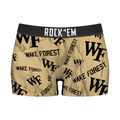 Women's Boy Shorts - Wake Forest Demon Deacons - Logo All-Over by Rock 'Em Socks