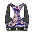 Women's Sports Bra - Washington Huskies - Twisted Wordmark by Rock 'Em Socks