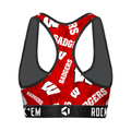 Women's Sports Bra - Wisconsin Badgers - Logo All-Over by Rock 'Em Socks