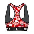 Women's Sports Bra - Wisconsin Badgers - Twisted Wordmark by Rock 'Em Socks