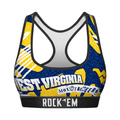 Women's Sports Bra - West Virginia Mountaineers - Team Blast by Rock 'Em Socks