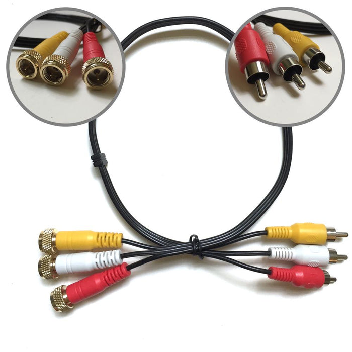 MINI RCA-RG6 F Connector + 20in RCA Cable by Texas Depot