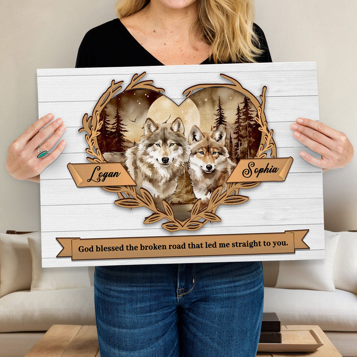 Couple Wolves Sign V by Tailored Canvases