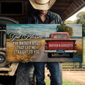 Custom Vintage Truck Couple Sign IV by Tailored Canvases