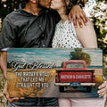 Custom Vintage Truck Couple Sign IV by Tailored Canvases