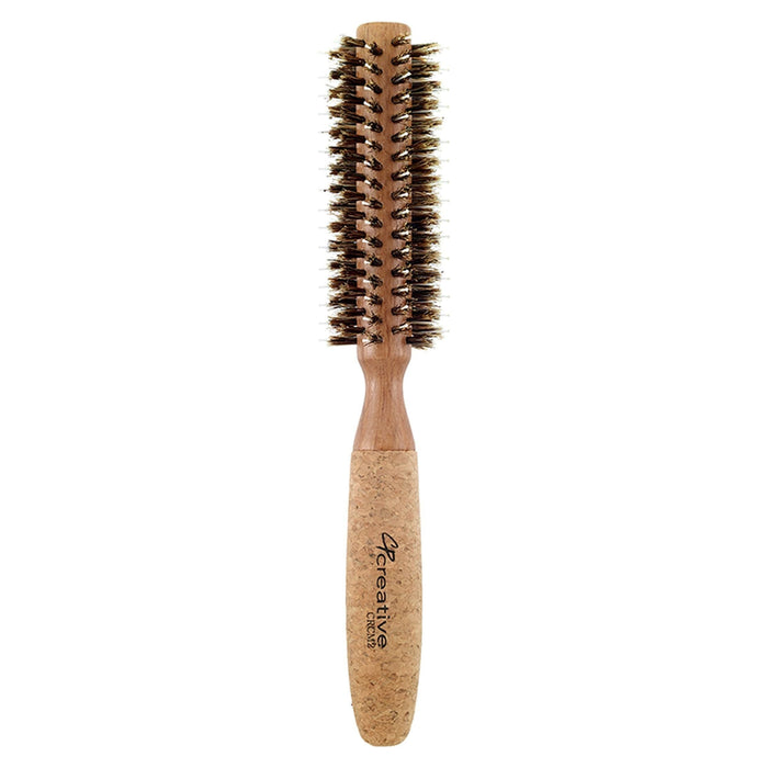 Eco-Friendly Birchwood and Cork Mixed Boar Bristle Round Hair Brush by Pasteur Pharmacy