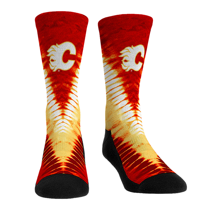 Calgary Flames - V Shape Tie Dye by Rock 'Em Socks