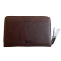 Cambridge Full-Grain Leather Double-Zip Travel Organizer Wallet by MiamiLeathers.com