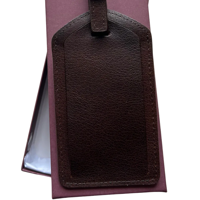 Full-Grain Leather Luggage Tag – Cambridge Travel Bag Tag by MiamiLeathers.com