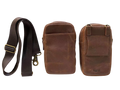 Full-Grain Leather Phone Crossbody Bag – Cambridge Phone Wallet Pouch by MiamiLeathers.com