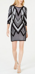 NY Collection Women's Petite Printed Sweater Dress, Size PM by Vanessa Jane