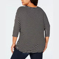 Celebrity Pink Plus Size Striped Shirt by Vanessa Jane