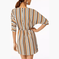 Emerald Sundae Juniors Striped Tie-Side Wrap Dress, Size Medium by Vanessa Jane