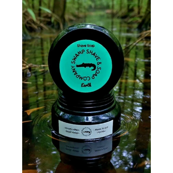 Swamp Shave & Soap Company Earth Shave Soap 4.2 Oz by Pasteur Pharmacy