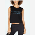 Calvin Klein Performance Womens Cropped Active Wear Tank Top by Vanessa Jane