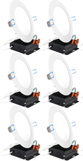 TORCHSTAR 6Pack 10.5W Ultra-thin 4" Dimmable LED Recessed Ceiling Downlight by Vanessa Jane