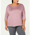 Ideology Womens Drop Shoulder Yoga T-Shirt by Vanessa Jane